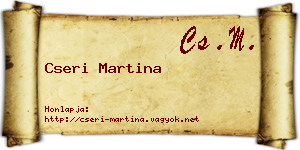 Cseri Martina névjegykártya